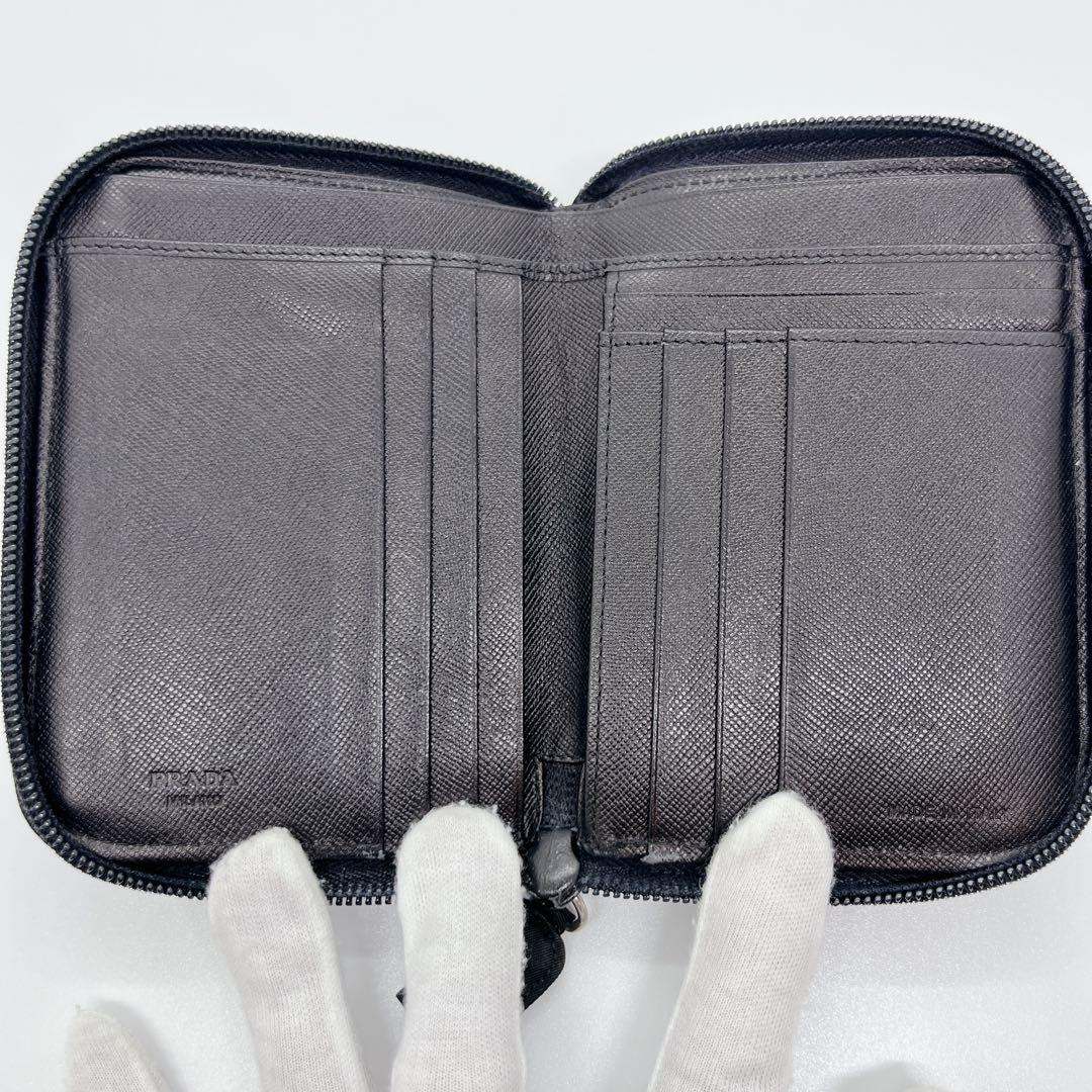 【美品】PRADA コンパクトウォレット M522 ナイロン ギャランティカード