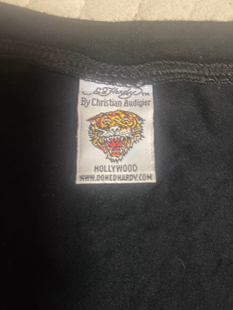 Ed Hardy 花柄 Tシャツ ブラック　フェアリーグランジ　y2k