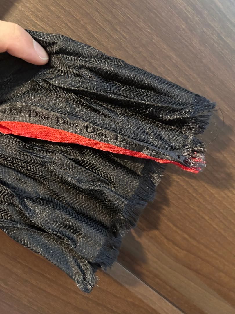 dior homme シワ加工　サイドライン　ストール　マフラー