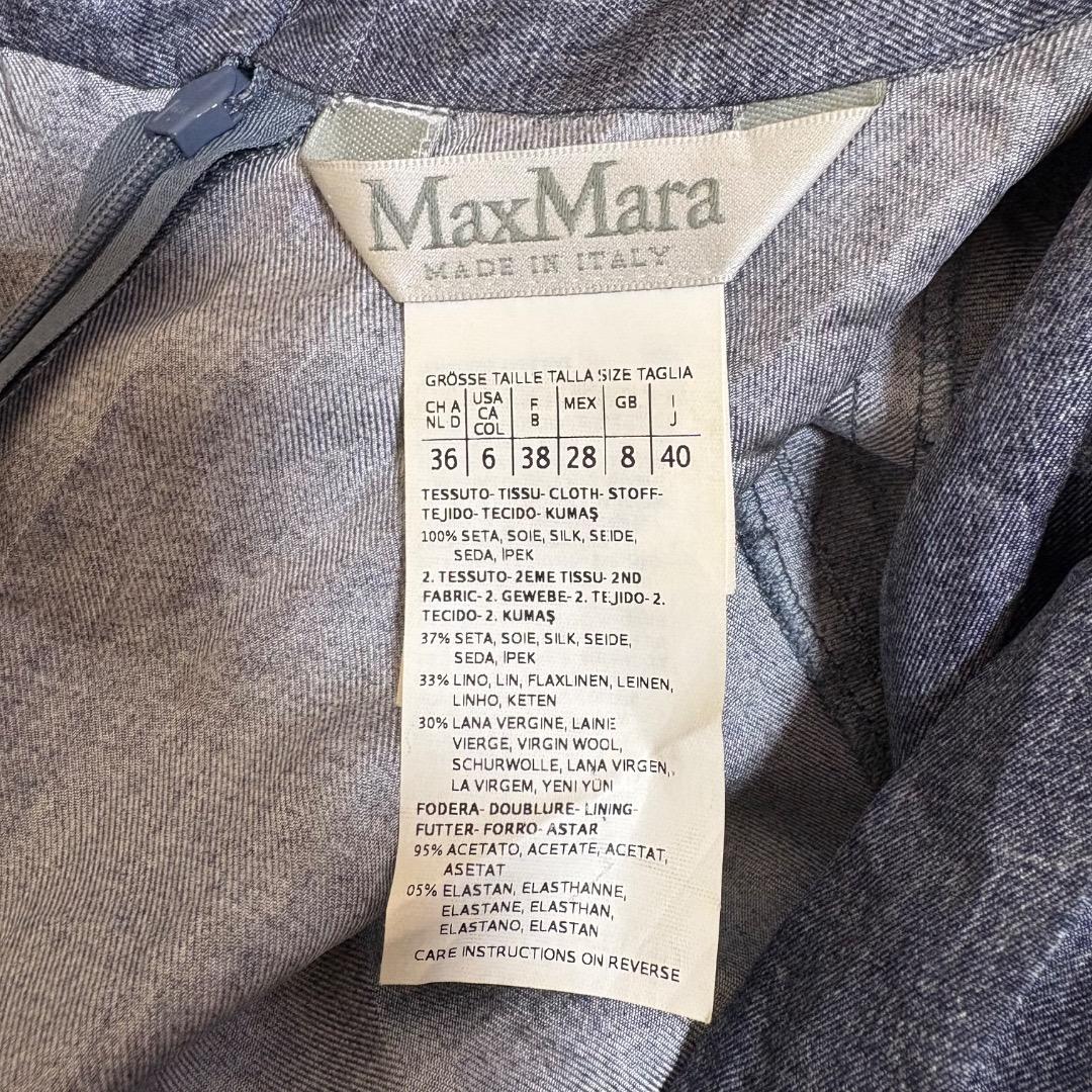 MaxMara シルク リネン カシュクール ワンピース 白タグ