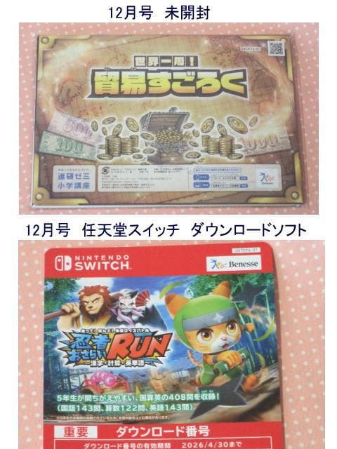 チャレンジ5年生　進研ゼミ　2025年4月～2026年2月　ベネッセ