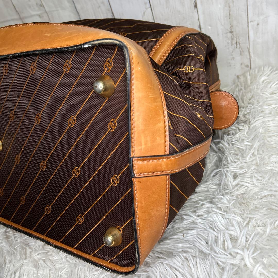 GUCCI GG キャンバス ボストンバッグ　オールドグッチ　ブラウン　大容量