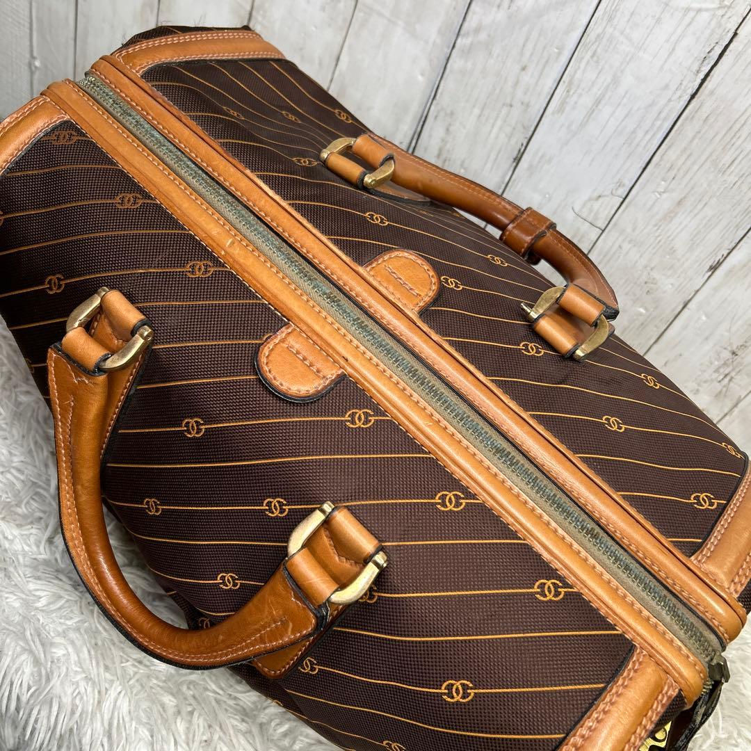 GUCCI GG キャンバス ボストンバッグ　オールドグッチ　ブラウン　大容量