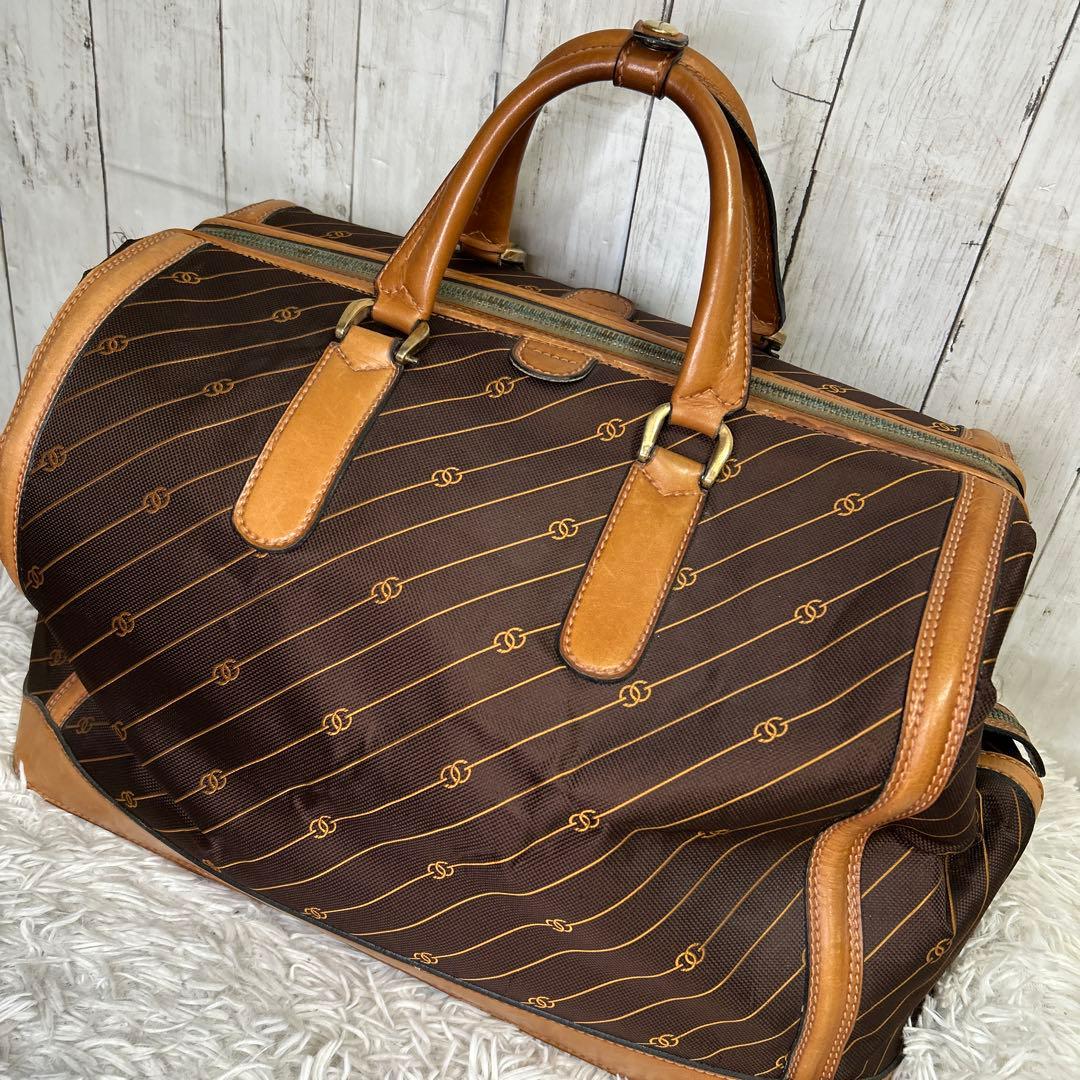 GUCCI GG キャンバス ボストンバッグ　オールドグッチ　ブラウン　大容量