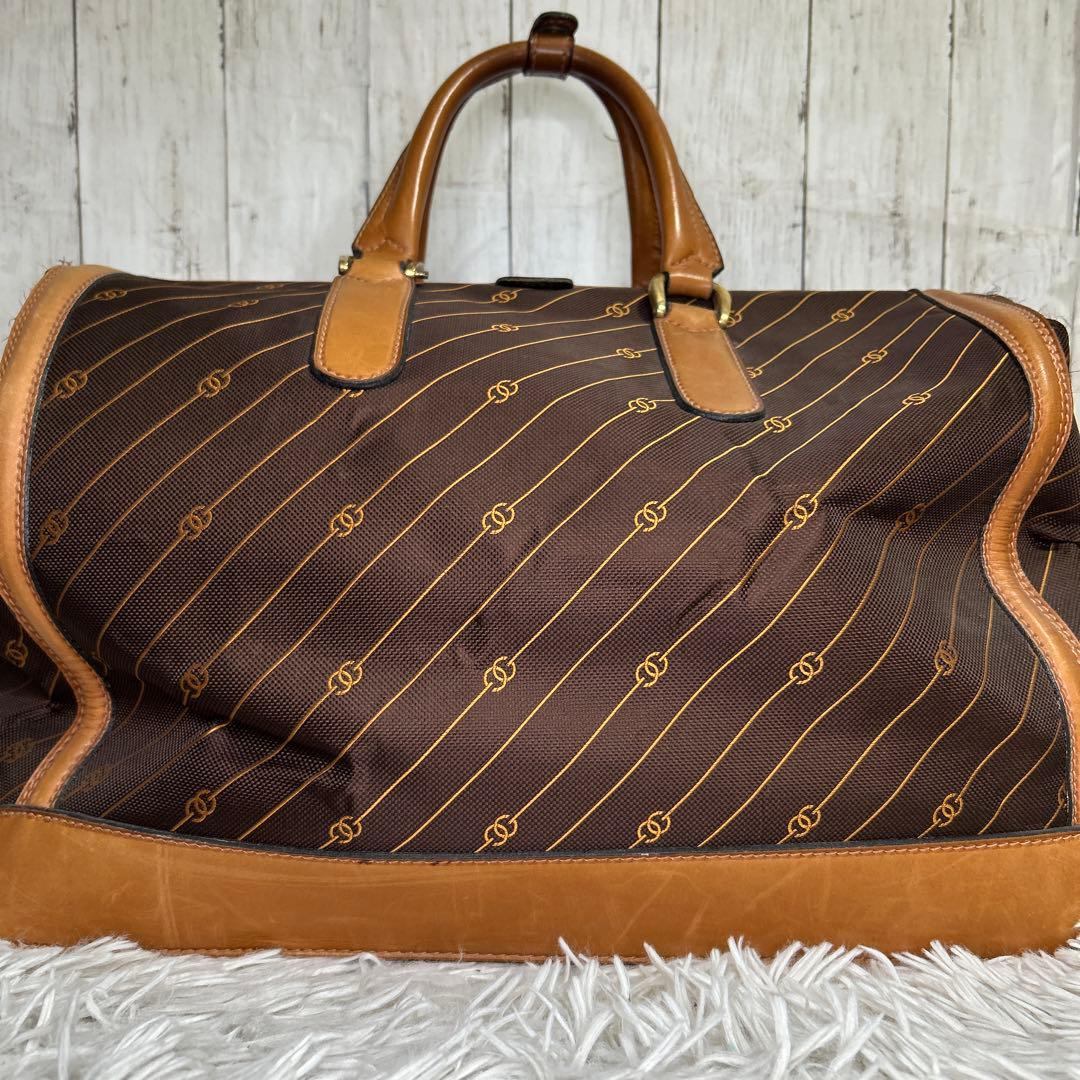 GUCCI GG キャンバス ボストンバッグ　オールドグッチ　ブラウン　大容量