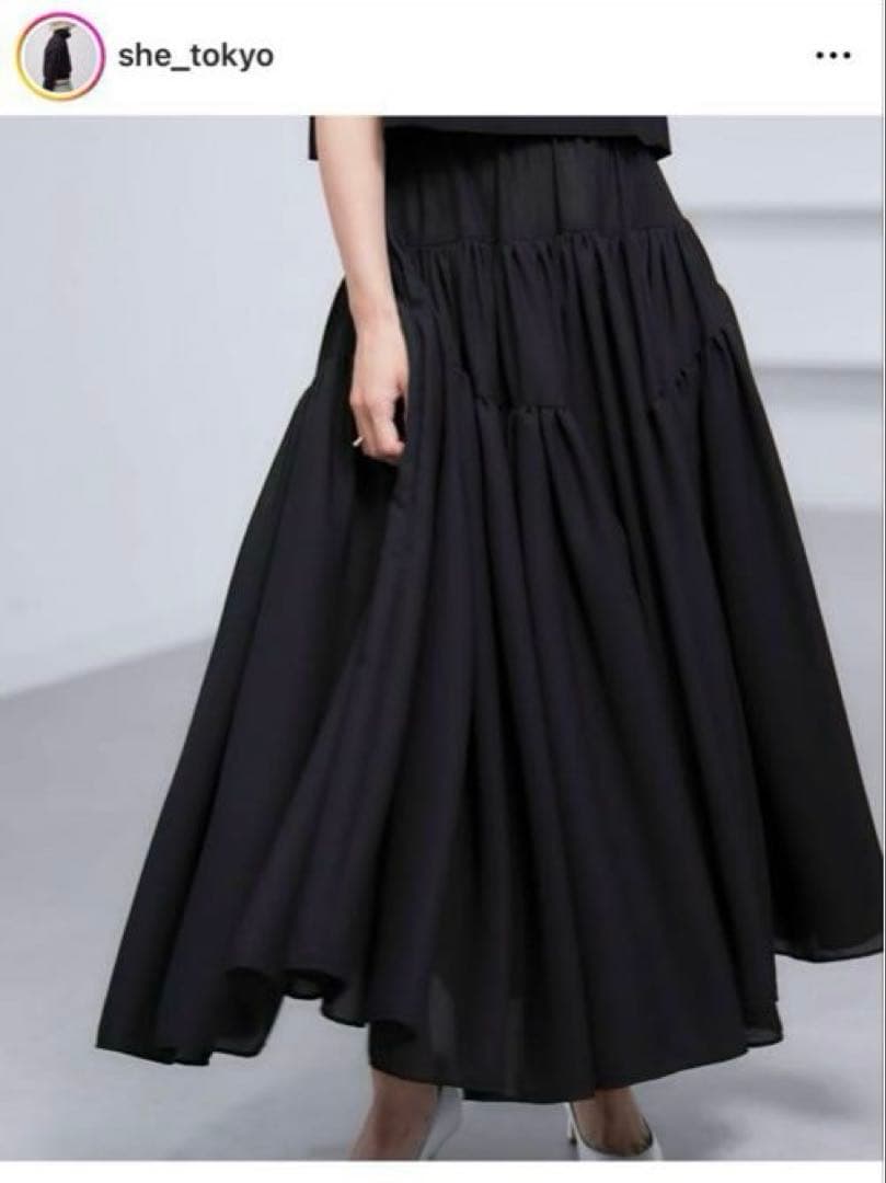 美品　shetokyo 2025ss 黒　36 ドゥロワー　blamink