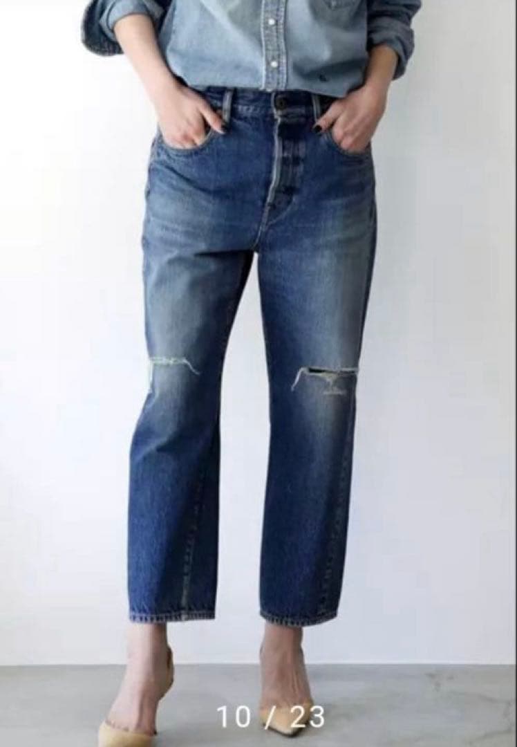 パンツ MADISONBLUE BOYS CRASHED TAPEREDPT DENIM