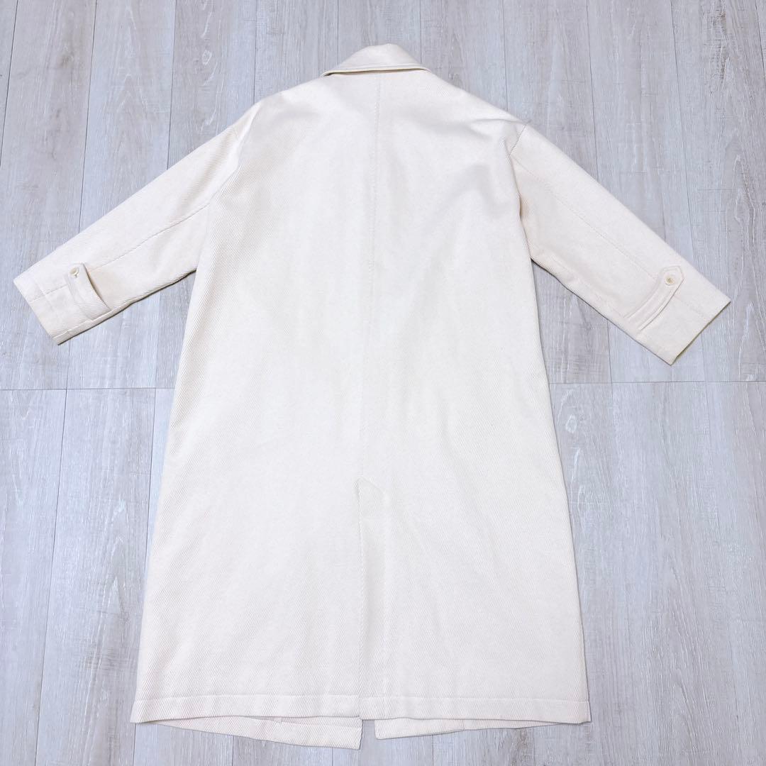 ⭐極美品⭐かぐれ コットンカルゼ ステンカラーコート 白 綿100%