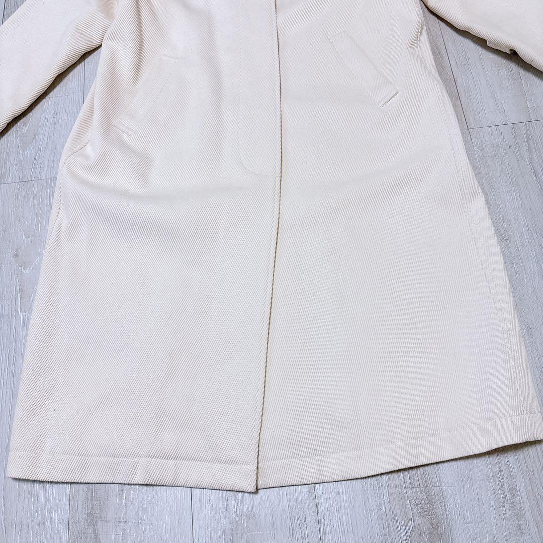 ⭐極美品⭐かぐれ コットンカルゼ ステンカラーコート 白 綿100%