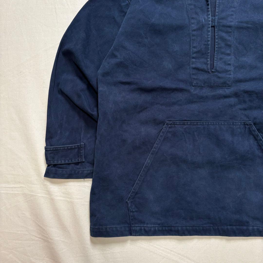 フレンチ フィッシャーマンスモック ユーロワーク プルオーバー 古着 ネイビー