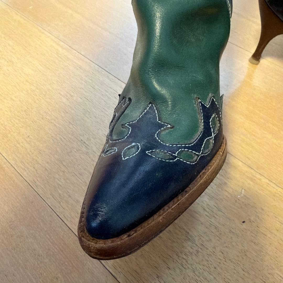 D&G DOLCE&GABBANA レザーウエスタンヒールブーツ レディース