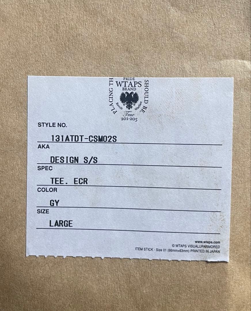 WTAPS グレー プリントTシャツ
