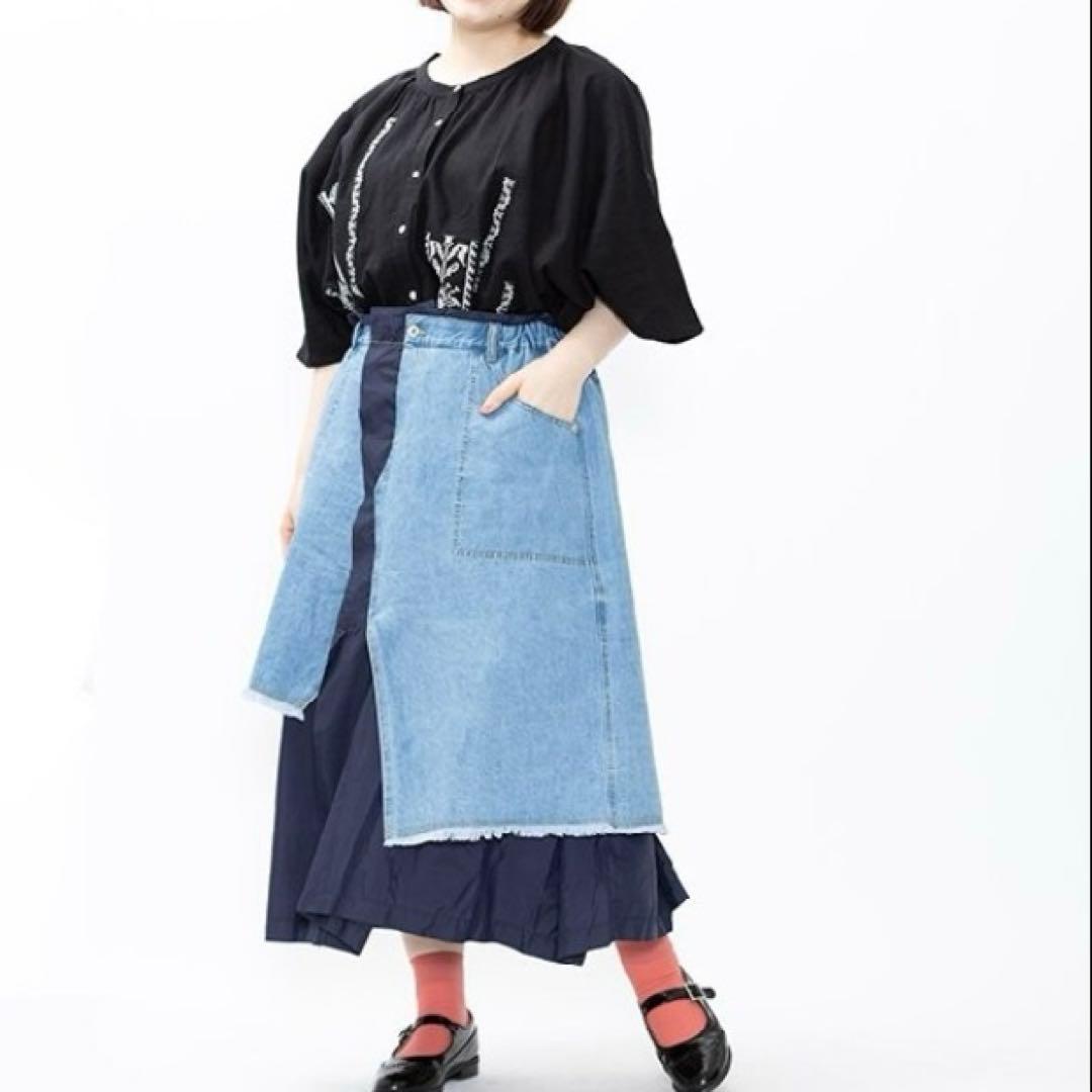 未使用タグ付　大きいサイズ アズノウアズ オオラカ デニムスカート 完売品
