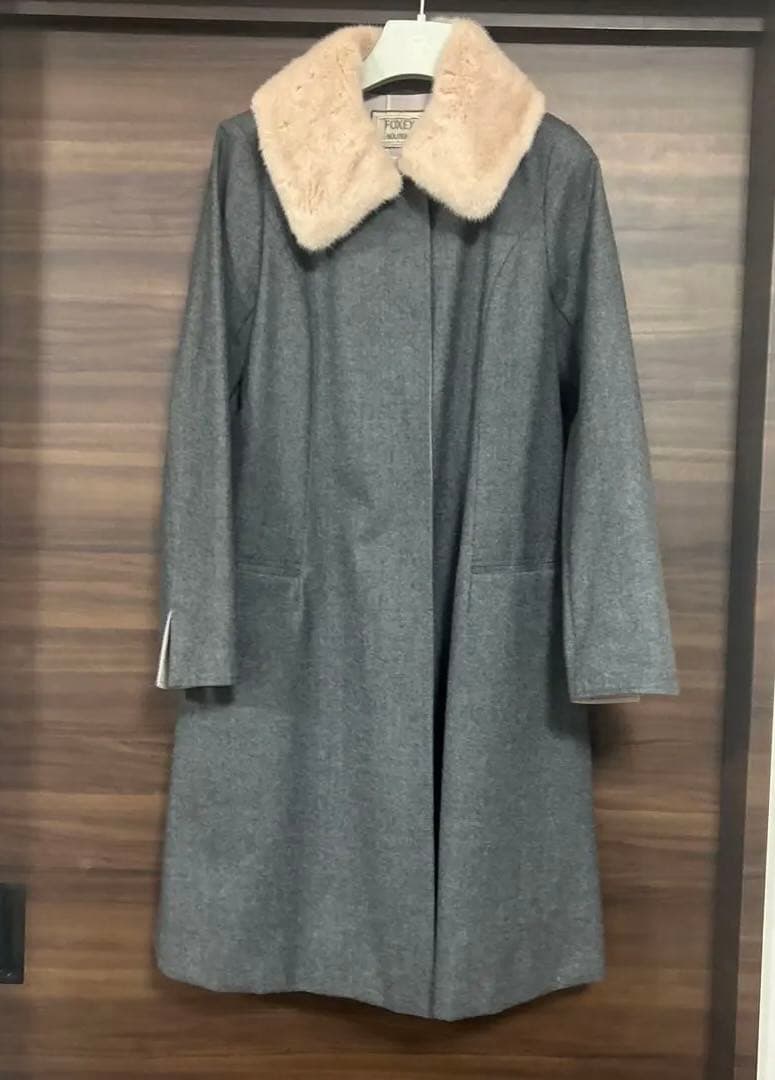 foxey グレー　ミンクファー付き　グレーコート