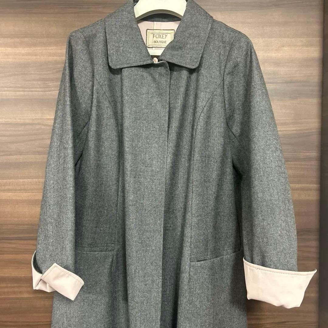 foxey グレー　ミンクファー付き　グレーコート