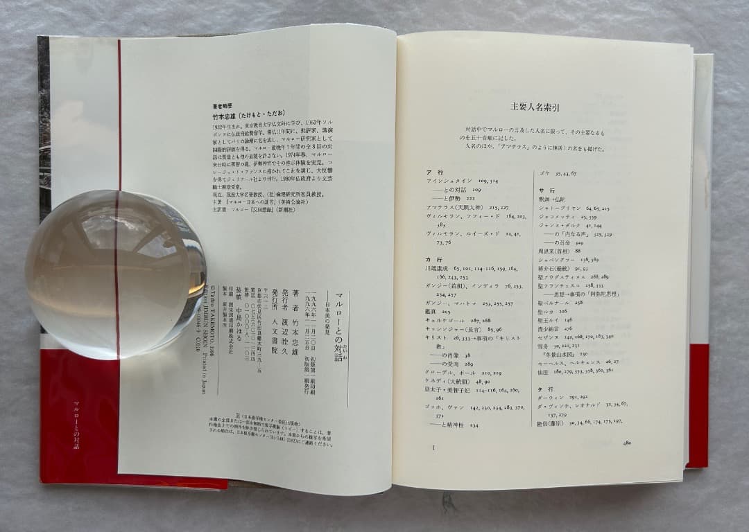 竹本忠雄『マルローとの対話　日本美の発見』、人文書院、1996年。