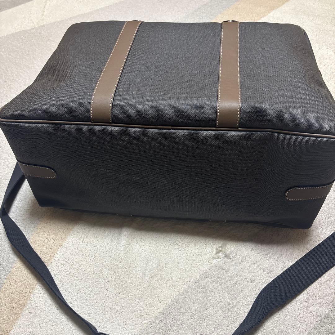 美品 dunhill ダンヒル レザー PVC ボストンバッグ ヘリンボーン