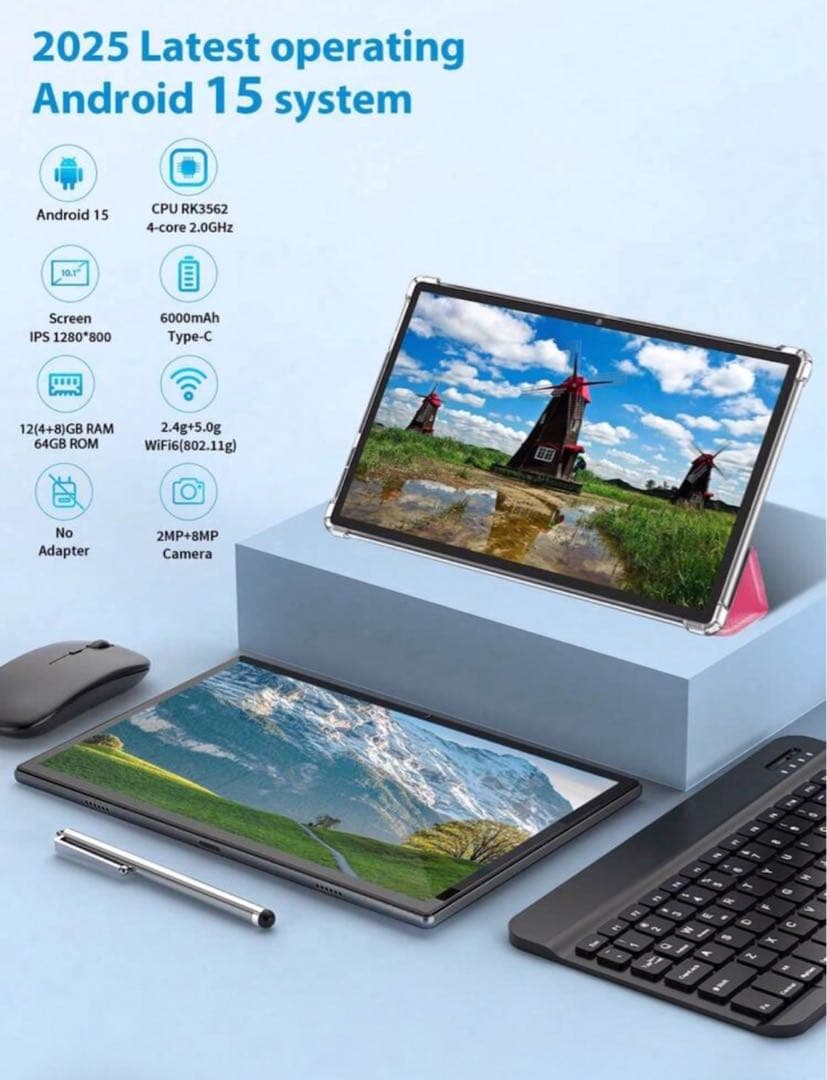 Relndoo2025年最新モデル2in1 Android4GB RAM64GB