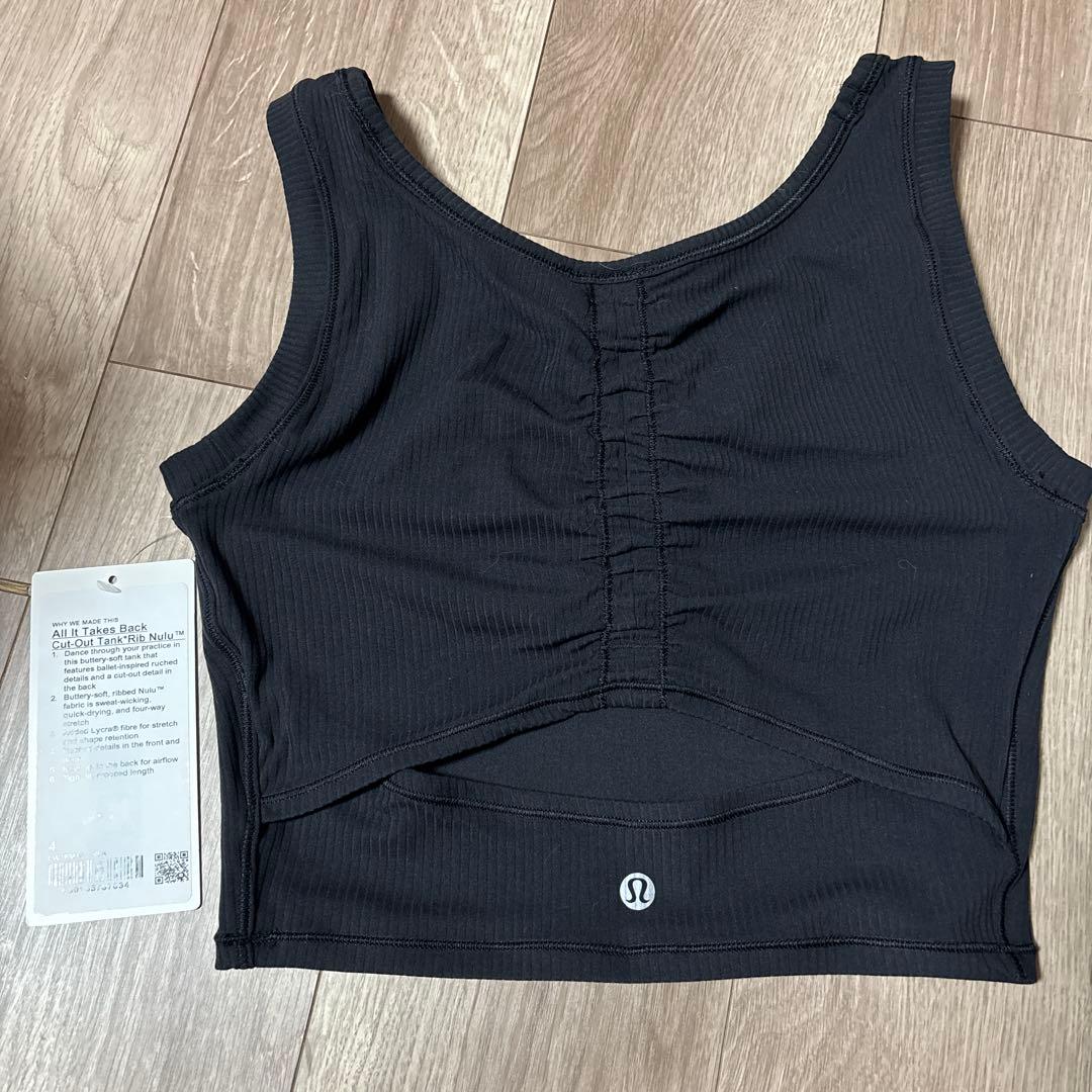Lululemon ブラック タンクトップ サイズ4