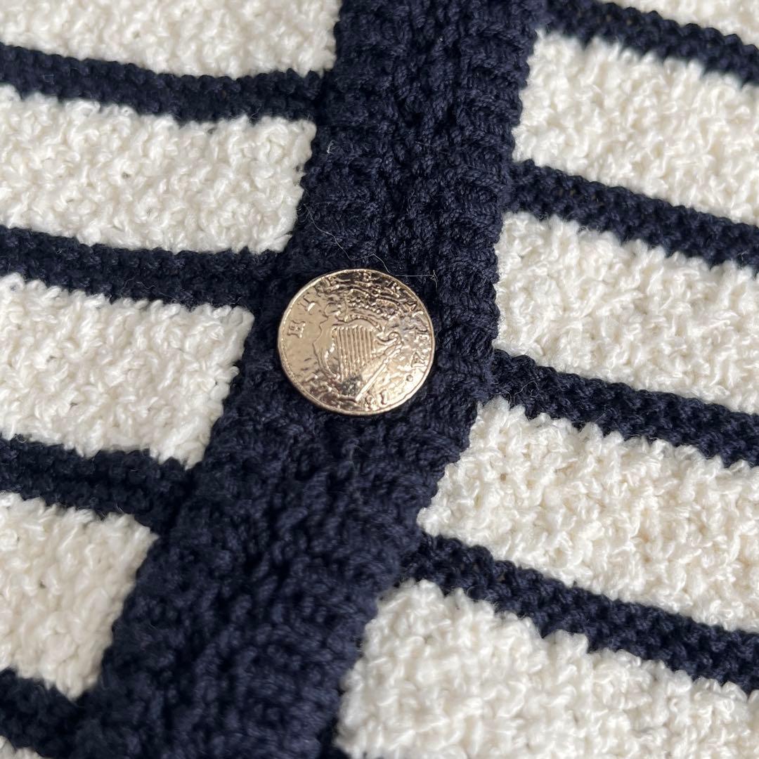 【未使用タグ付き】23区 洗える ブークレコットン ニットジャケット 32