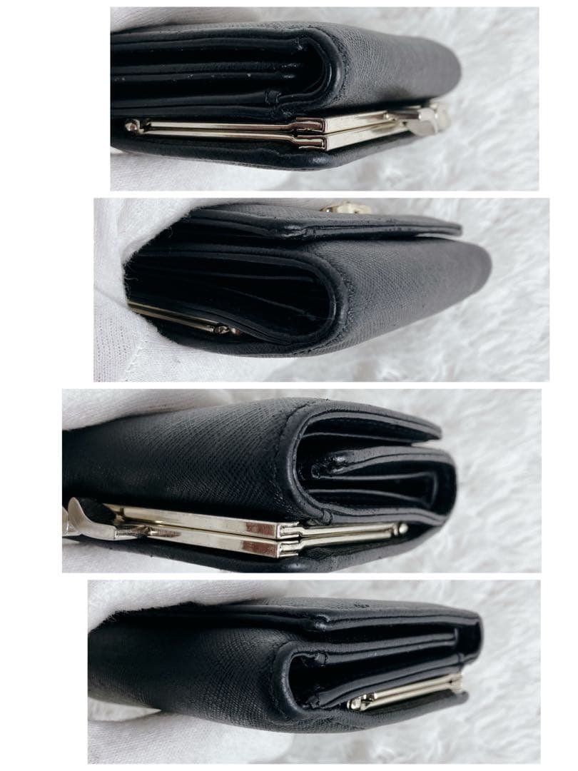 美品✨ ヴィヴィアンウエストウッド　三つ折り財布 がま口 ブラックオーブ