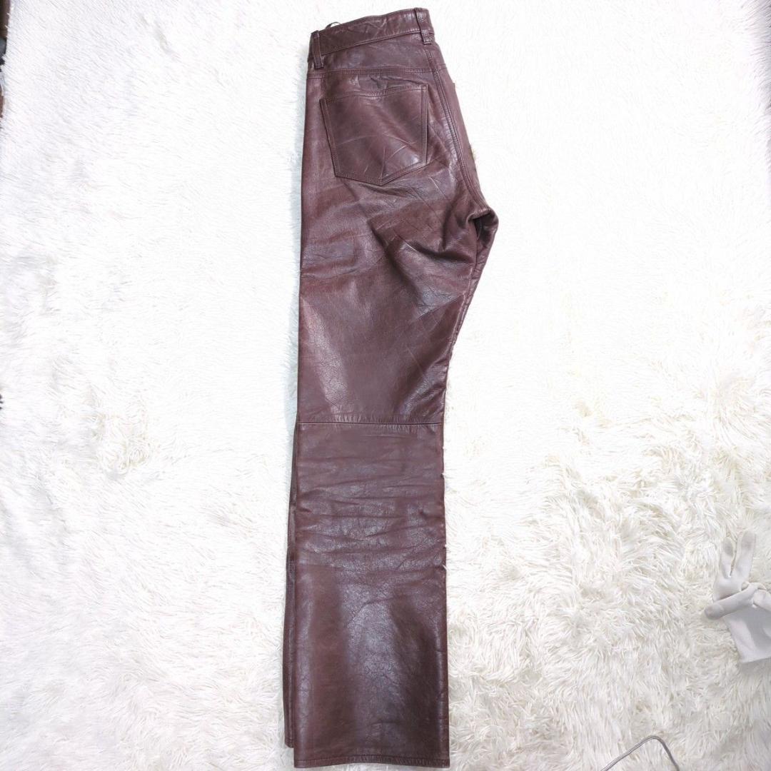 GAP ギャップ OLD GAPレザーパンツ 本革 ブラウン Y2K W30