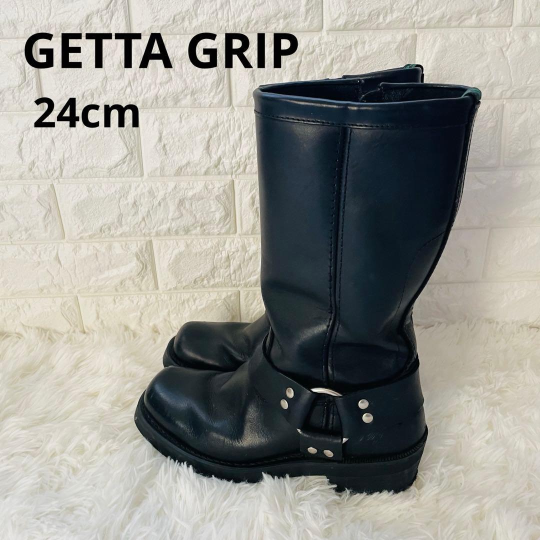 GETTA GRIP ゲッタグリップ エンジニアブーツ 黒 本革 24cm