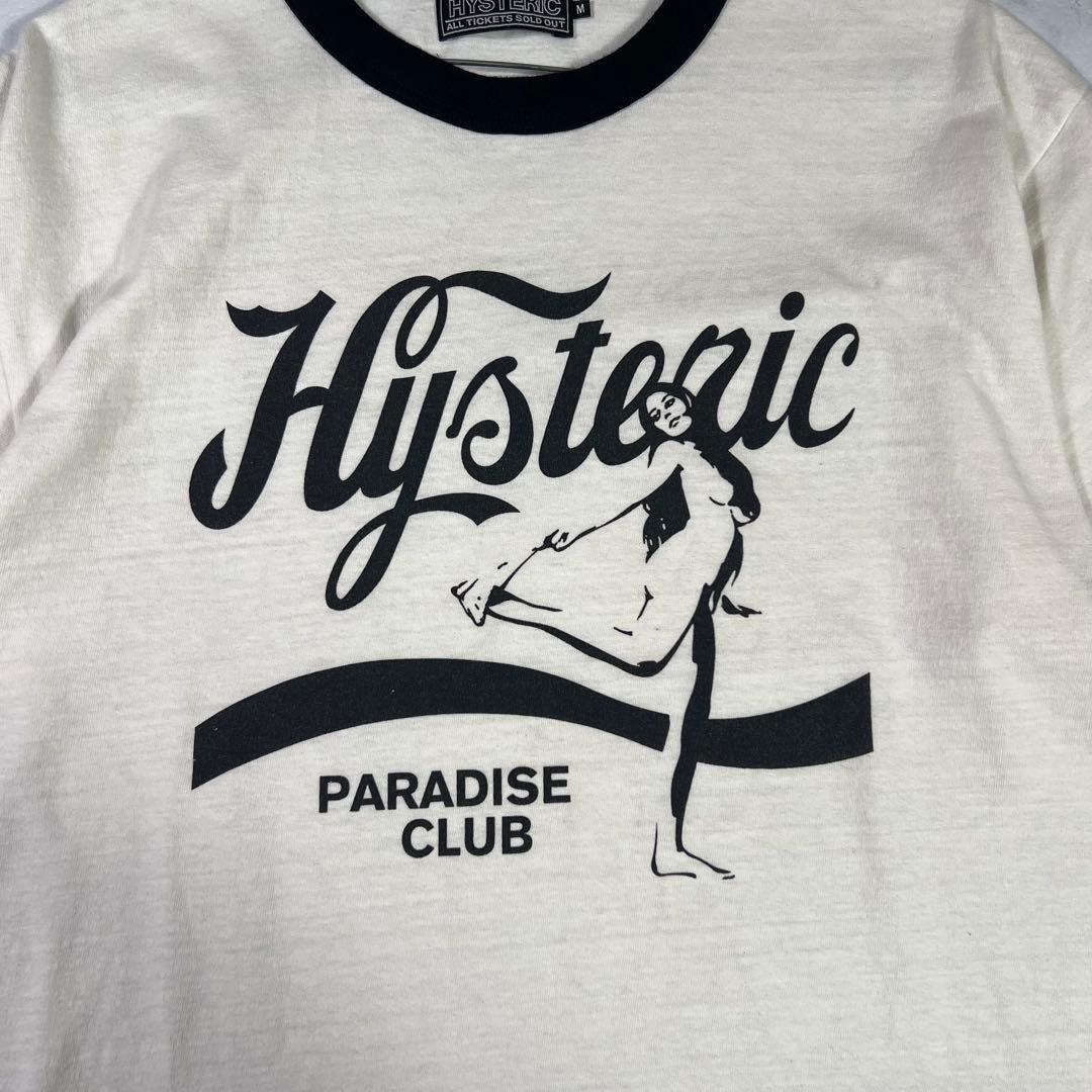 美品 ヒステリックグラマー リンガーTシャツ センターロゴ M
