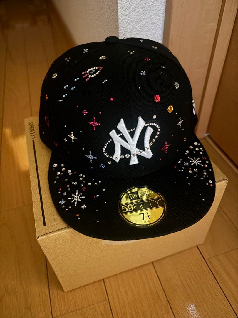 売約済バモス様New Era スワロフスキーキャップ73/8