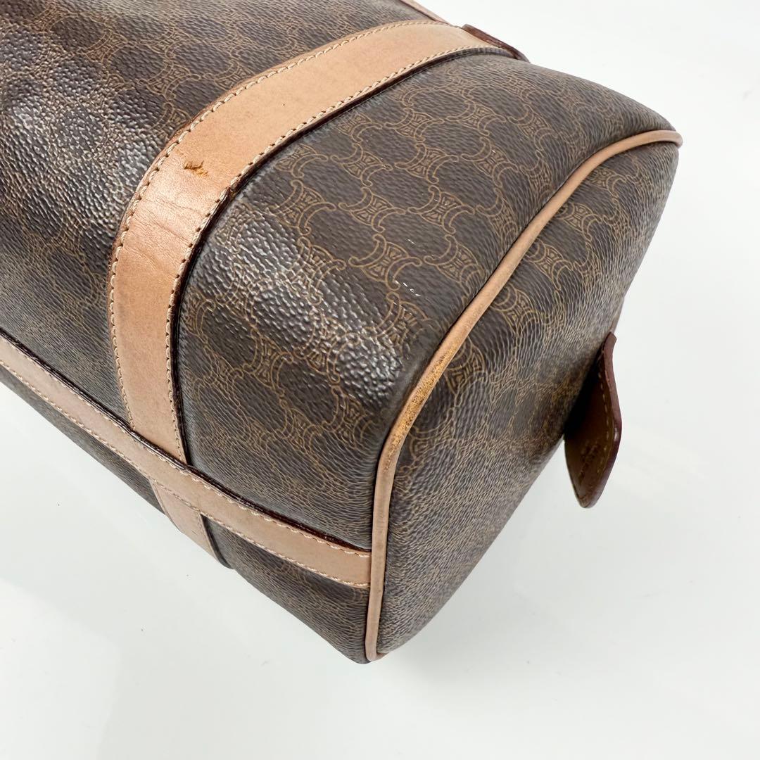 CELINE セリーヌ ミニボストン ハンドバッグ マカダム PVC レザー