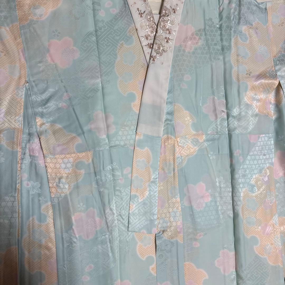 【美品】正絹振袖9点フルセット　からし色　卒業式　世美庵　ハレの日　長襦袢　振袖