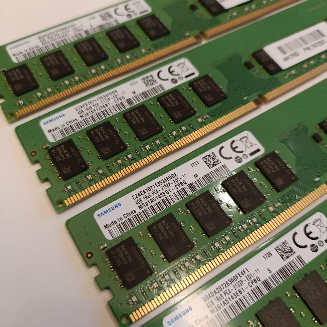 ド*ん様 Samsung 4GB DDR4 2133MHz メモリー 4枚 計1