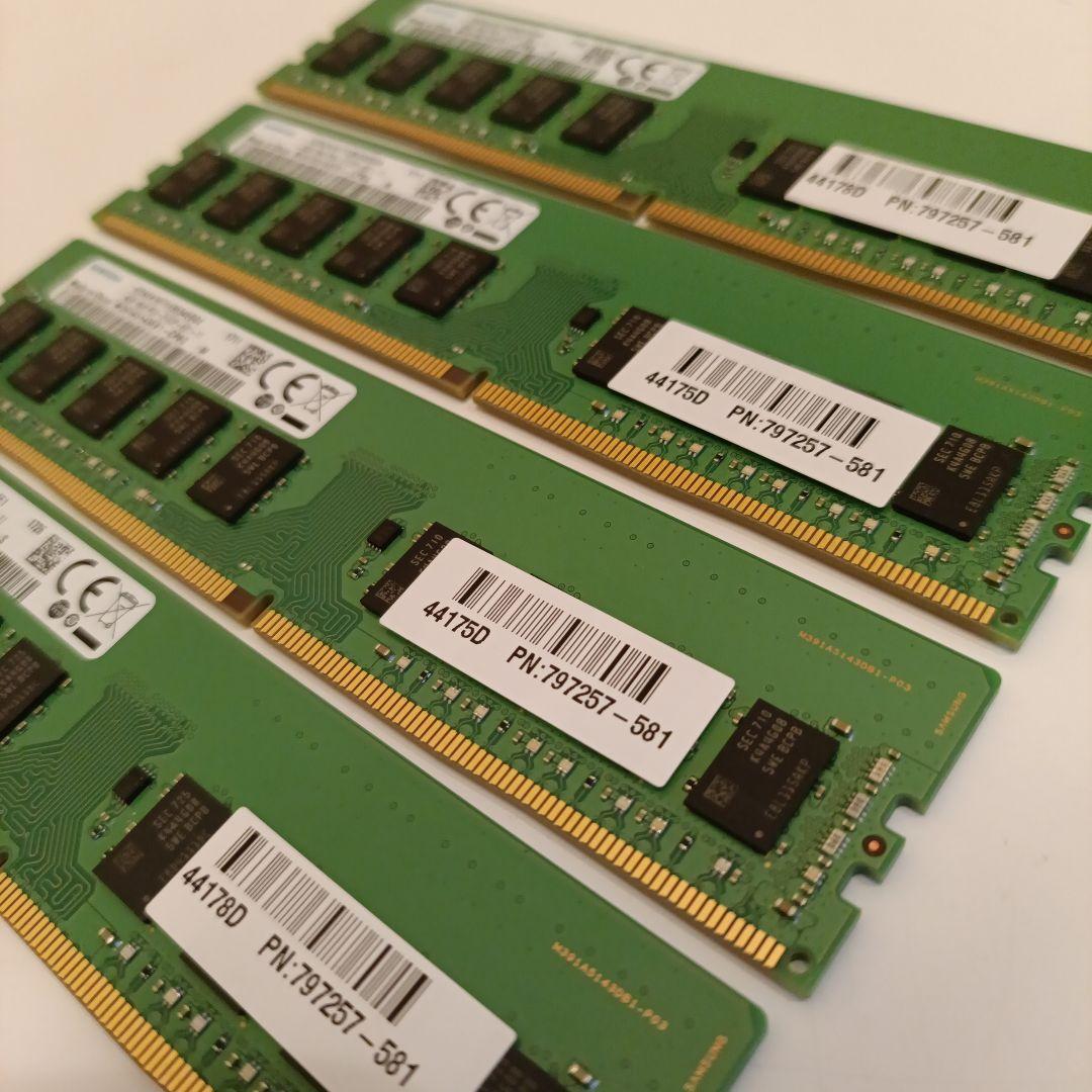 ド*ん様 Samsung 4GB DDR4 2133MHz メモリー 4枚 計1