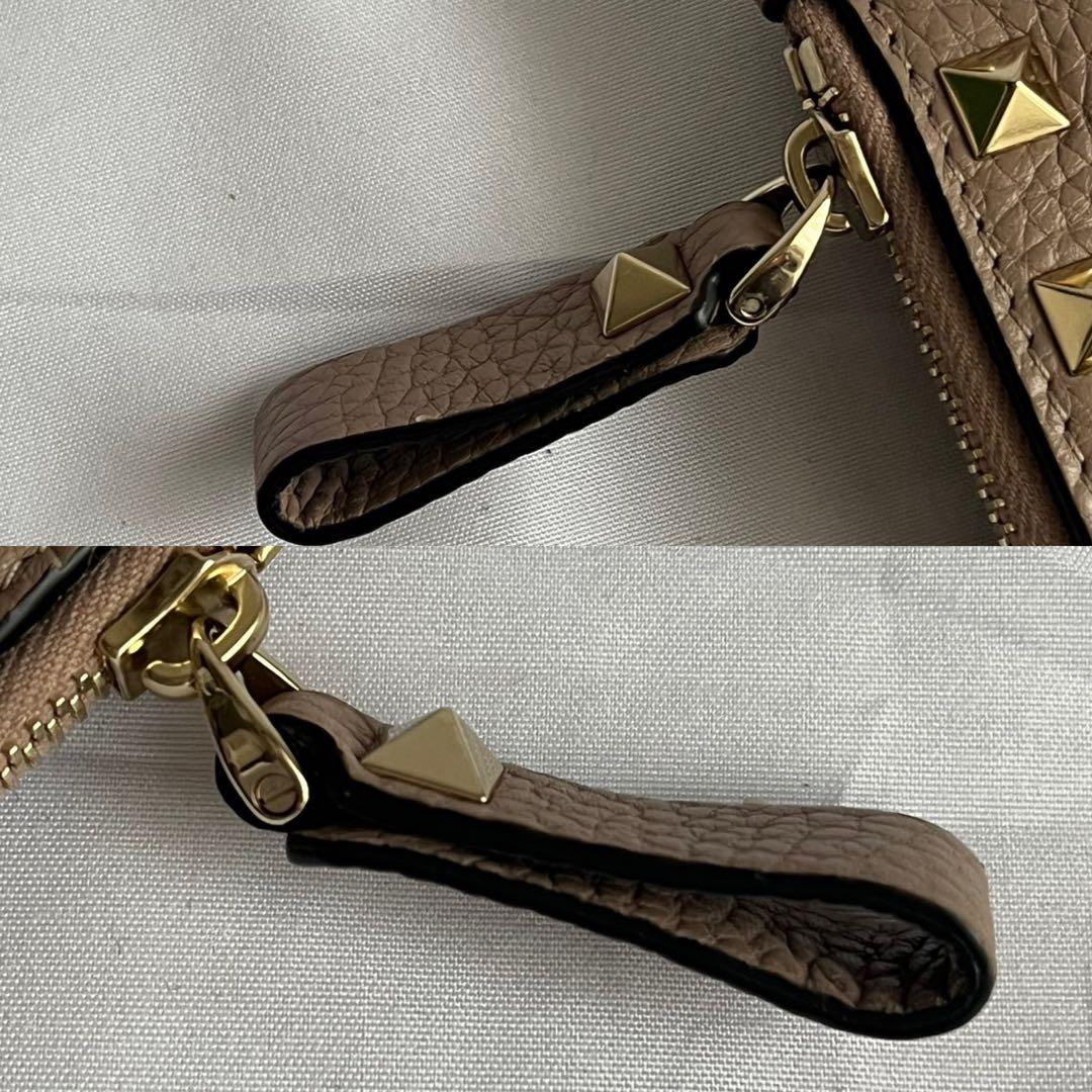 未使用級✨　Valentino GARAVANI 財布　レザー　ピンクベージュ