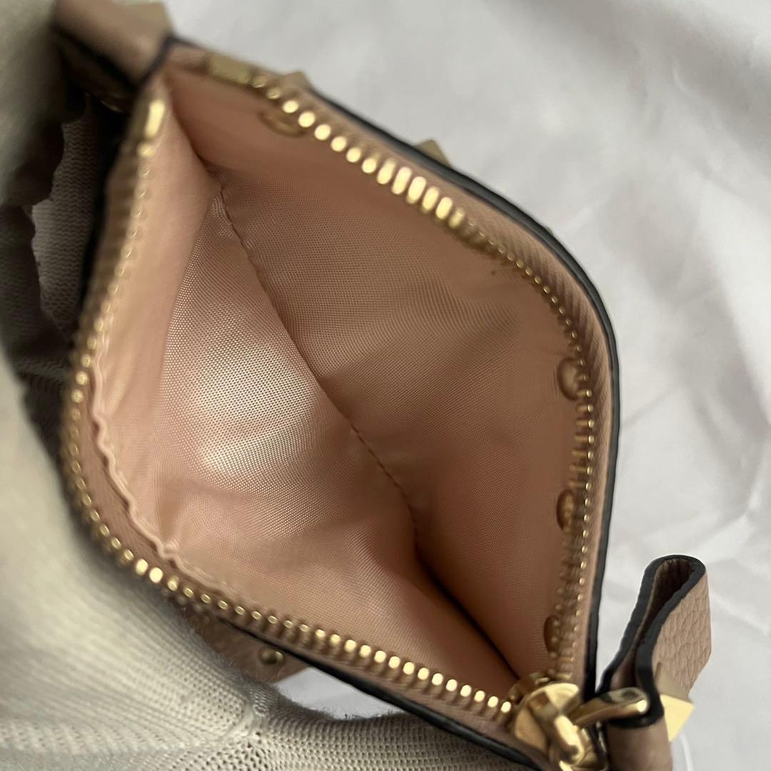 未使用級✨　Valentino GARAVANI 財布　レザー　ピンクベージュ