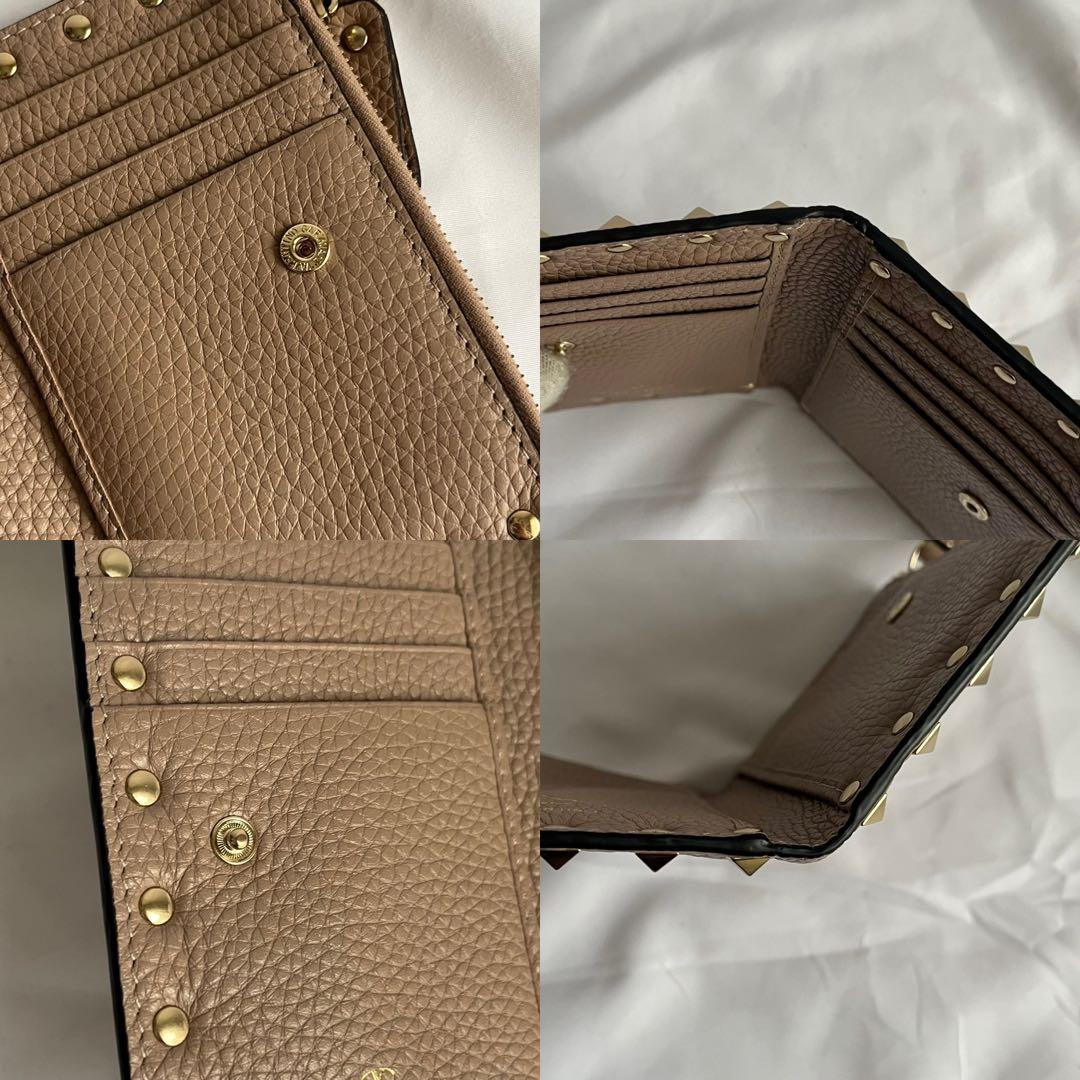 未使用級✨　Valentino GARAVANI 財布　レザー　ピンクベージュ