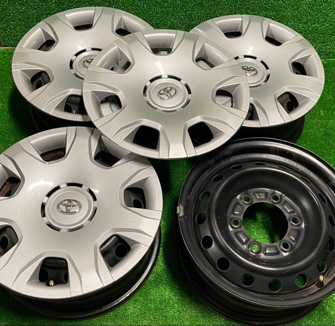 ハイエース200系 純正スチールホイール 15インチ 6J キャップ付
