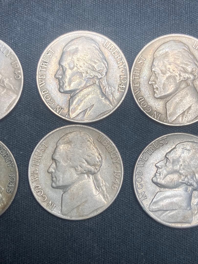 ジェファーソン 銀貨　jefferson silver coin 1940年代②