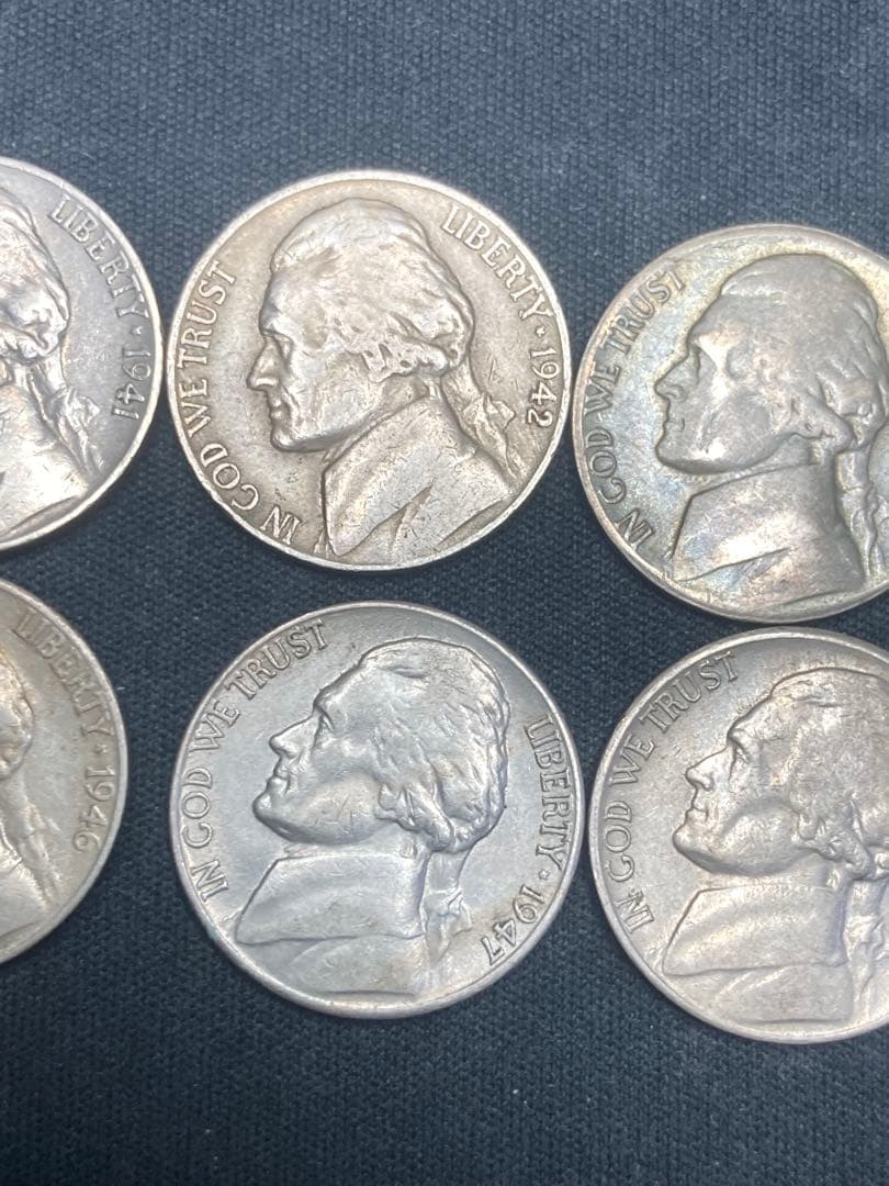 ジェファーソン 銀貨　jefferson silver coin 1940年代②