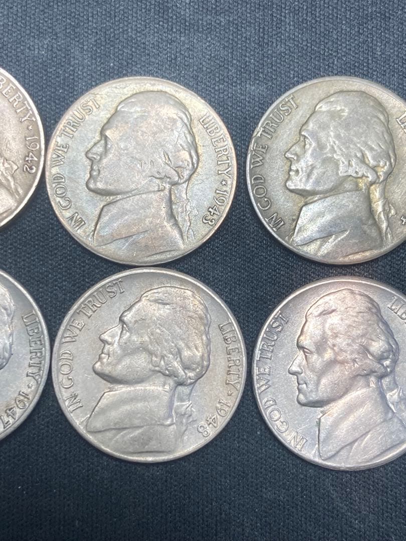 ジェファーソン 銀貨　jefferson silver coin 1940年代②