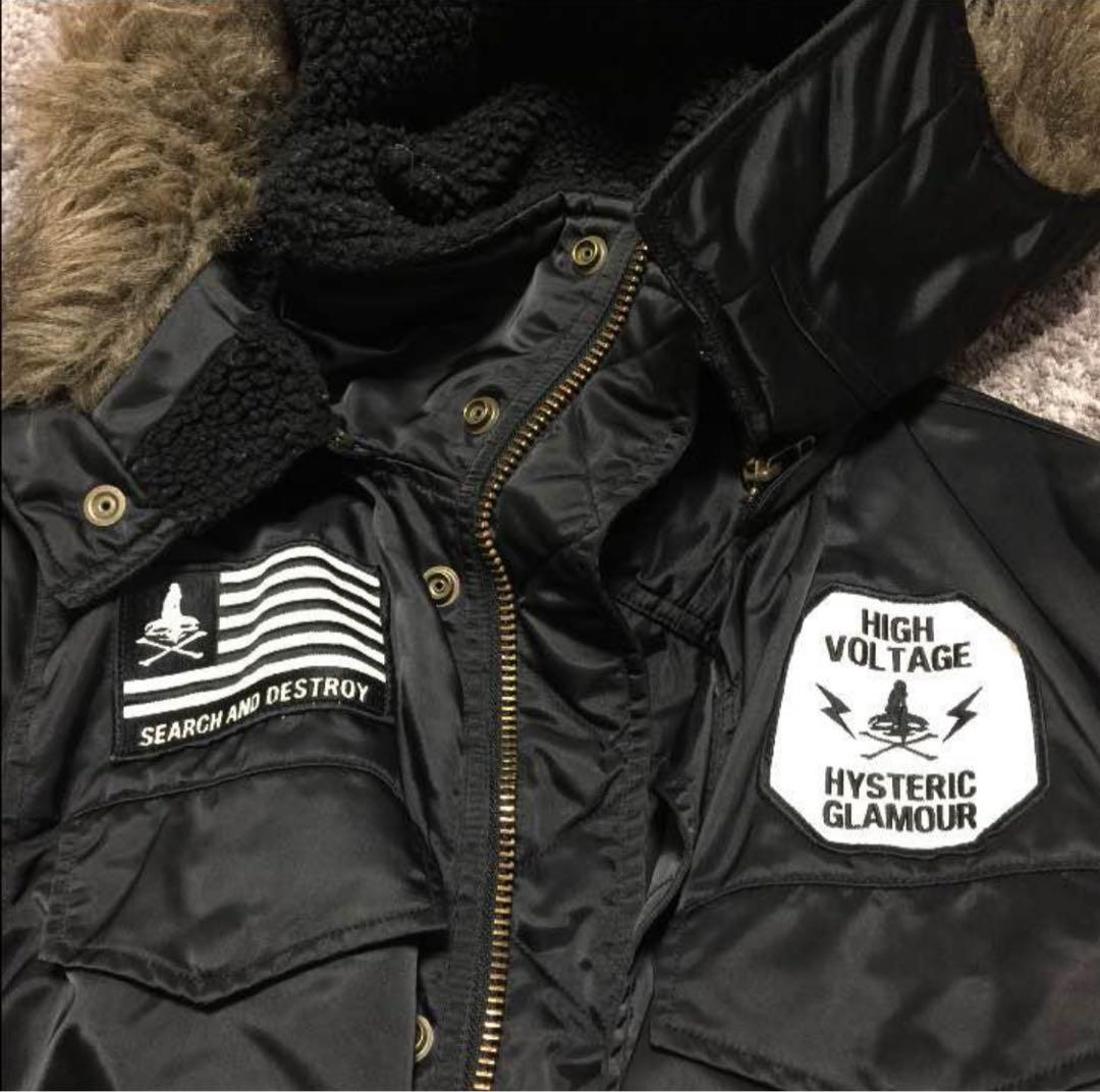 HYSTERIC GLAMOUR ブラックモッズコート