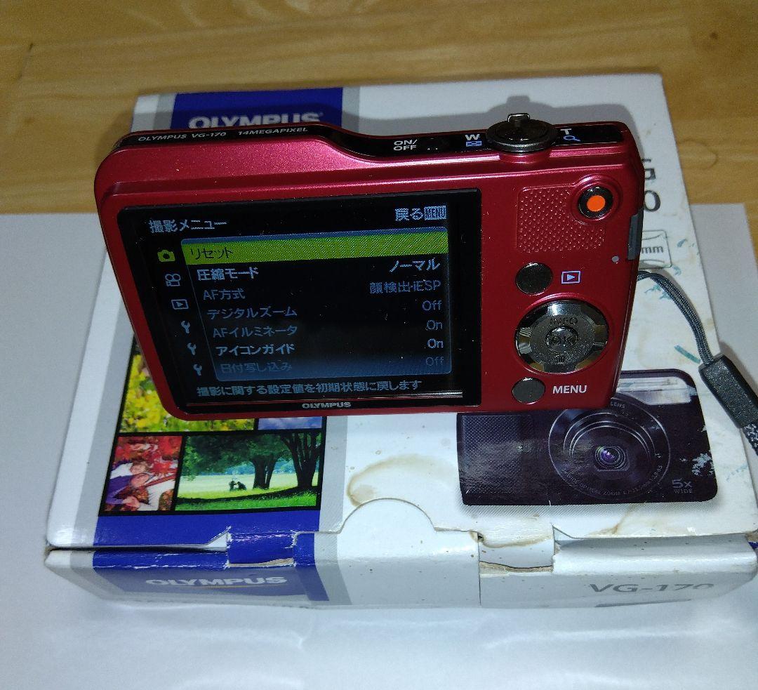 OLYMPUS VG-170 レッド 5倍光学ズーム