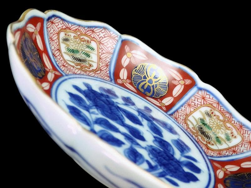 大聖寺伊万里　金襴手　菊に牡丹の図　４寸皿　N1110AS-DAn