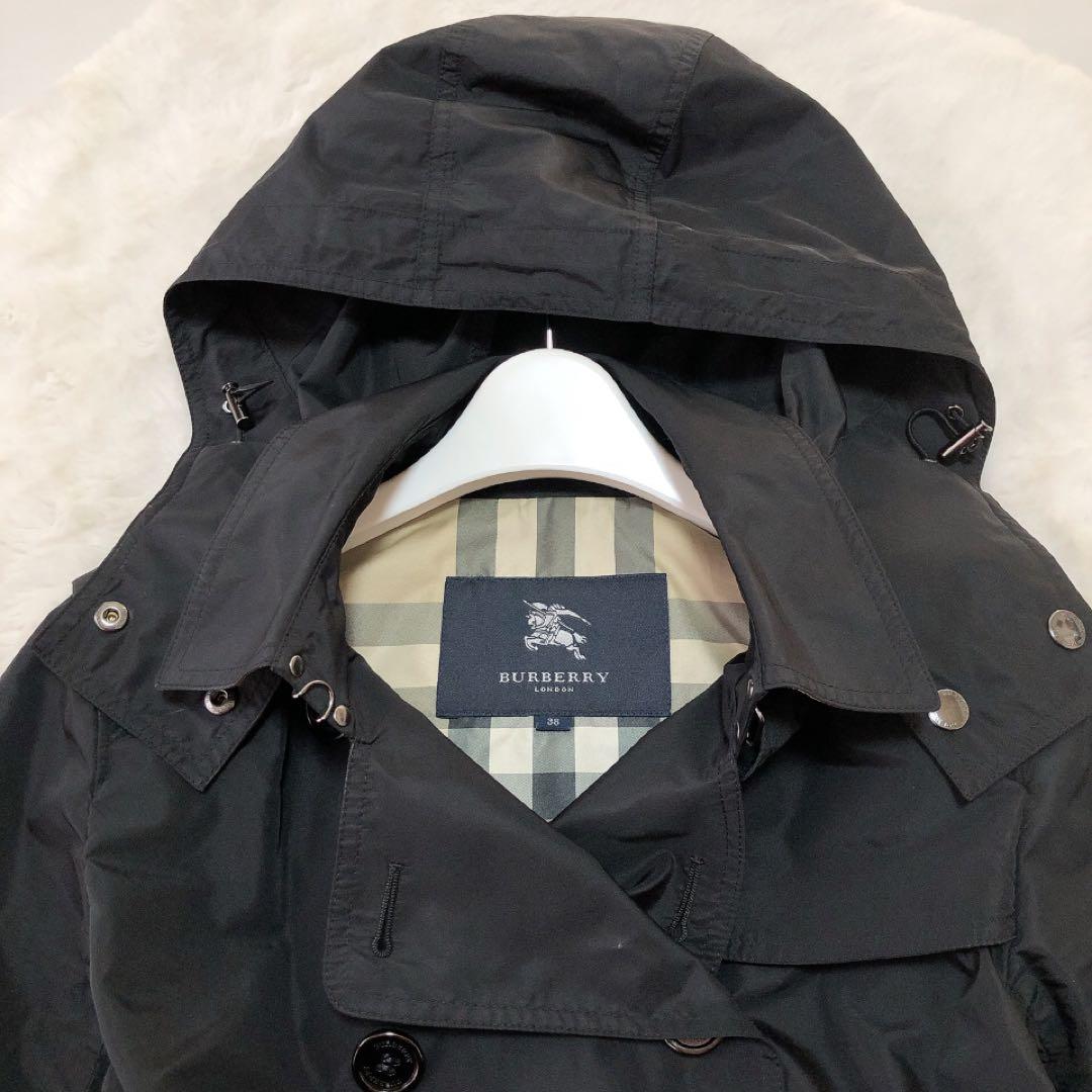 BURBERRY*バーバリーロンドン　フード付きジャケット　ノバチェック　黒