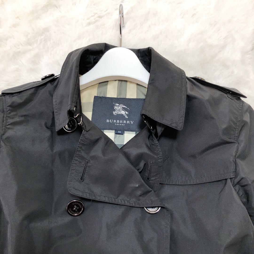 BURBERRY*バーバリーロンドン　フード付きジャケット　ノバチェック　黒
