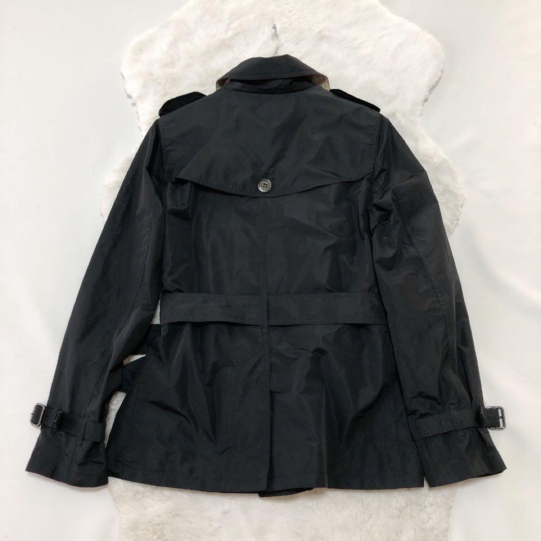 BURBERRY*バーバリーロンドン　フード付きジャケット　ノバチェック　黒