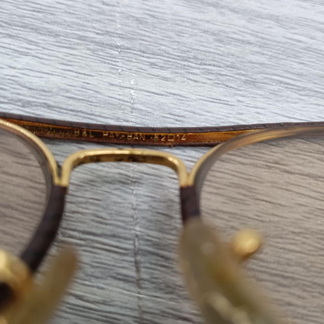 ♢252 B&L RAY BAN レイバン ティアドロップ レザー サングラス