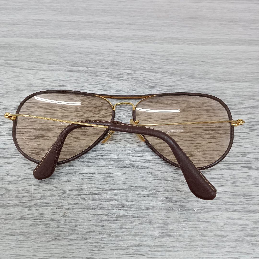 ♢252 B&L RAY BAN レイバン ティアドロップ レザー サングラス