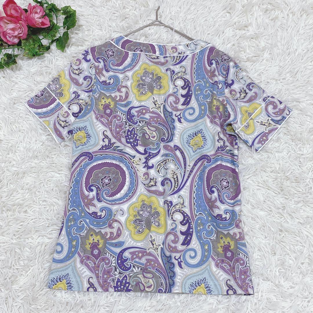 新品未使用【44】タグ付き　エトロ　ETRO イタリア製　ペイズリー柄　半袖