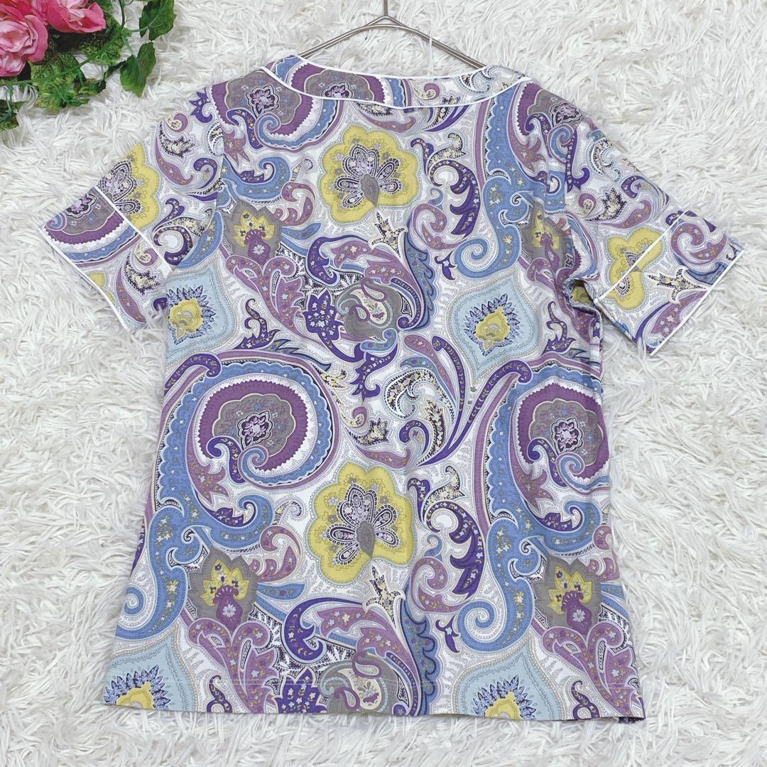 新品未使用【44】タグ付き　エトロ　ETRO イタリア製　ペイズリー柄　半袖